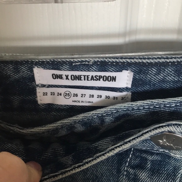 One Teaspoon blue society denim midi skirt - Picture 6 of 7